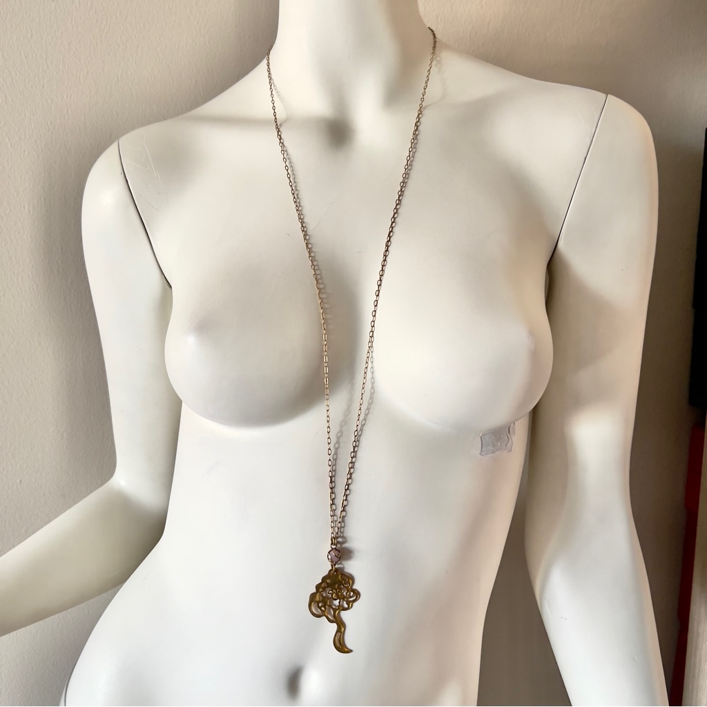 Pilgrim Gold Tone Necklace 36 Inches Long Chain 23$